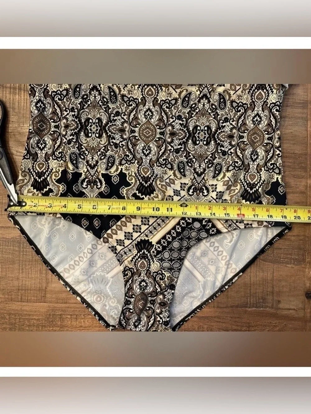Swimsuits For All - Beaded Macrame Swim Dress One Piece V Neckline Almost New 18